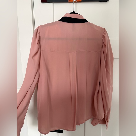 H&M Pink Blouse with Black Bow. Size M. Like new! No flaws. - Picture 5 of 5